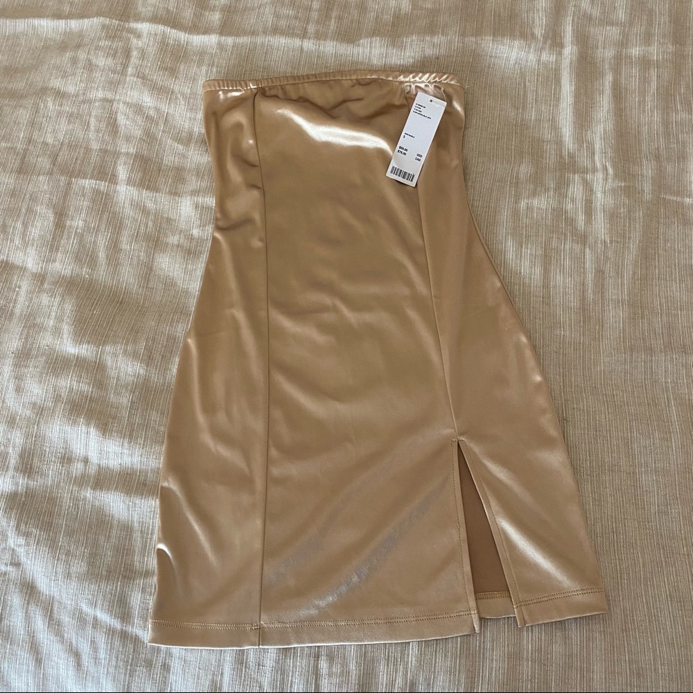 Urban Outfitters Gold Tube Mini Dress